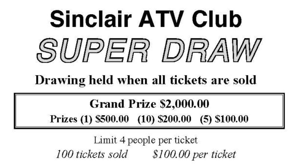 Sinclair ATV Club Super Draw